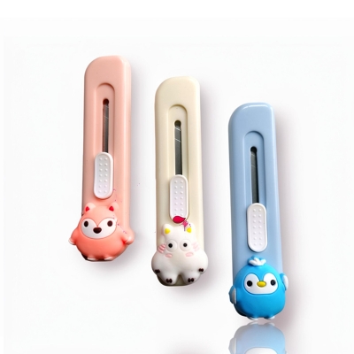 Picture of Unleash Convenience with the Cute Mini Utility Cutter 1pc (Multicolor) - Buy 1 Get 1 Offer: Double the Efficiency, Double the Fun Multicolor