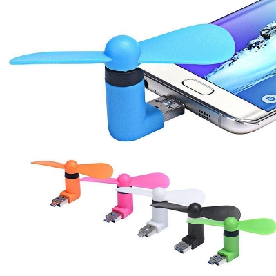 Picture of 2in1 Travel Portable Micro Type B & USB Mini OTG High speed Fan Multicolor 1ps 1ps