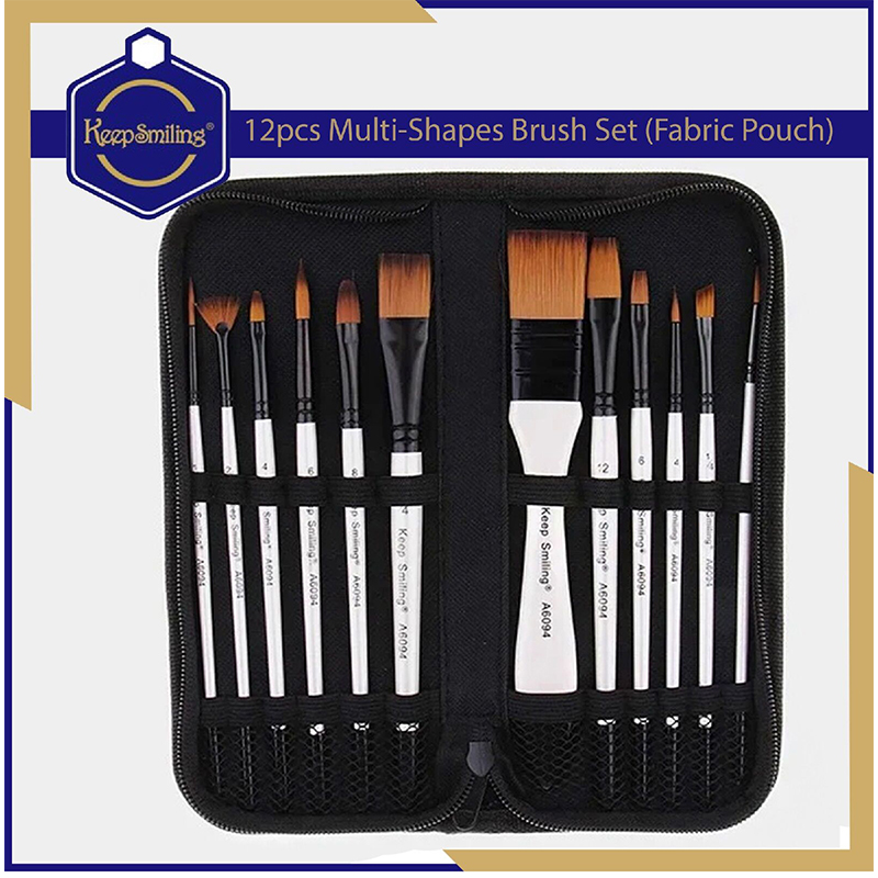 Picture of KeepSmiling Art Brush Sets Watercolor Oil Painting, Acrylic Artist Paint Brushes Set 12 pcs Multicolor