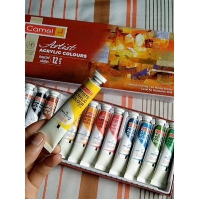 Picture of Camel Artist Acrylic Color Tubes 12 Shades , 20ml in each tube 12ps