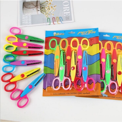 Picture of Art and Craft Zig Zag paper Scissor (set of 6) Multicolor