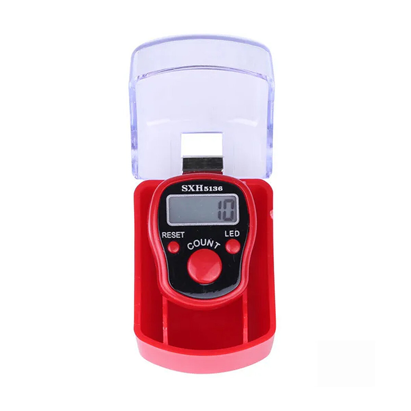 Picture of Digital LED Tasbih-Ring Mini Finger Counter LCD Tally- Easy Counting Tool Easy to Use and Maintain (Random China Brand Will Be Sent) 