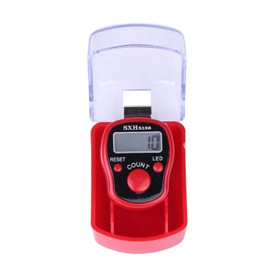 Picture of Digital LED Tasbih-Ring Mini Finger Counter LCD Tally- Easy Counting Tool Easy to Use and Maintain (Random China Brand Will Be Sent) 