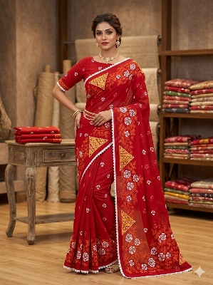 Picture of Hamim Fashion New Design Tant Boutiques Full Saree Embroidery Work  - 13 Haat