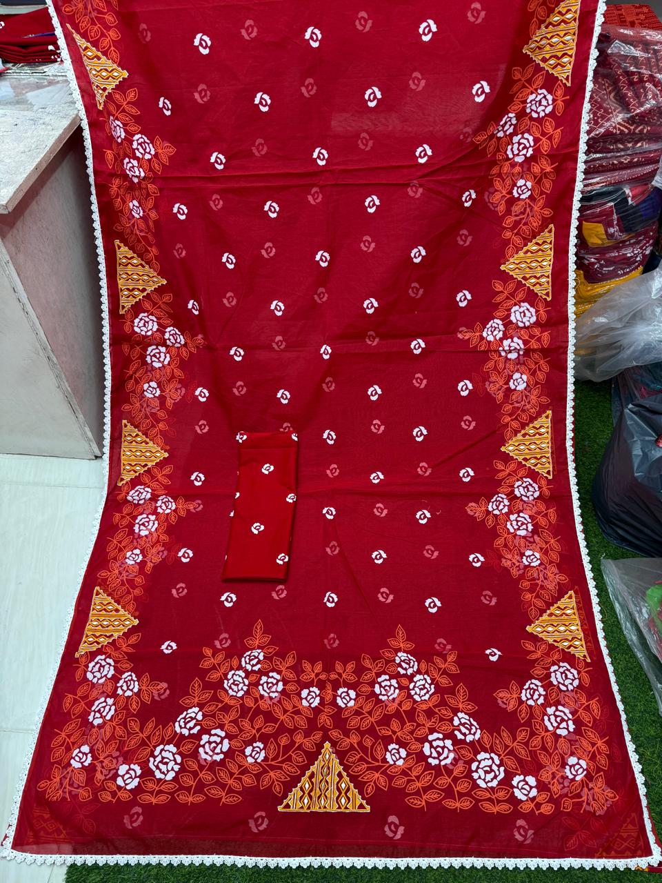 Picture of Hamim Fashion New Design Tant Boutiques Full Saree Embroidery Work  - 13 Haat