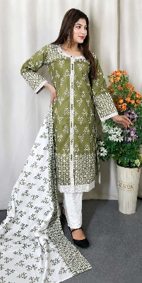 Picture of Hamim Fashion Cotton Stitched 3 piece