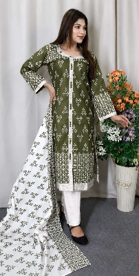 Picture of Hamim Fashion Cotton Stitched 3 piece