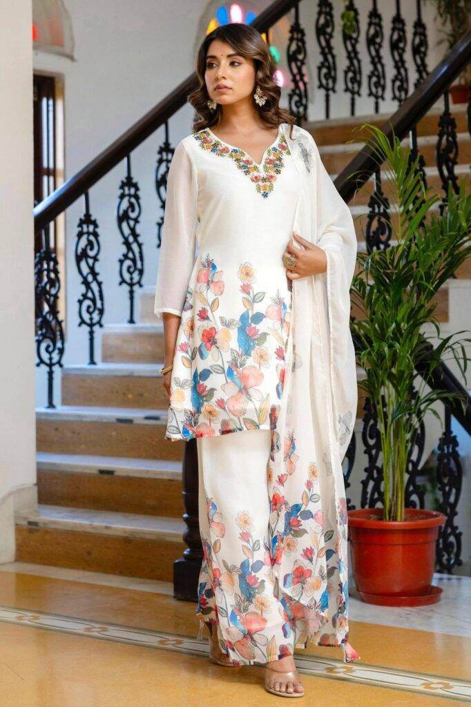 Picture of Hamim Fashion Georgette Western 3 piece - Multicolor