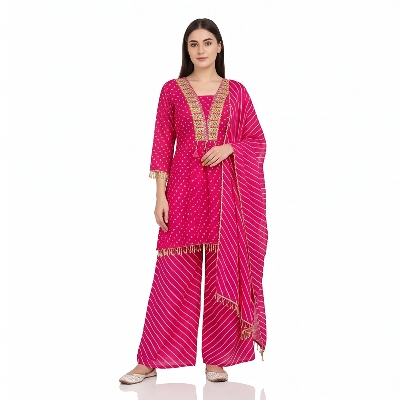 Picture of Women Hamim Fashion Georgette Sharara 3 Piece Dress Set