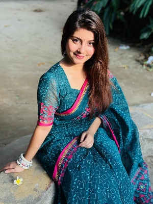 Picture of Hamim Fashion New Design Tant Boutiques Full Saree Embroidery Work (Tassels on the Achal)  - 13 Haat