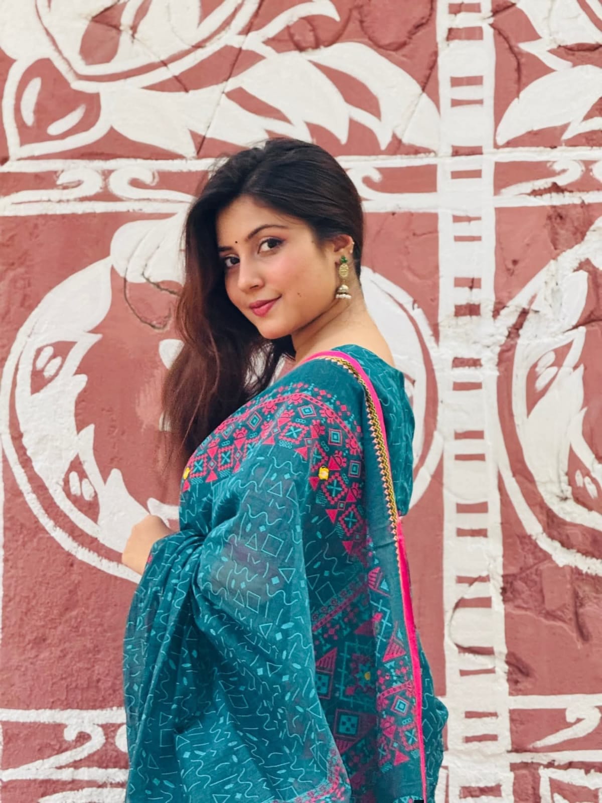 Picture of Hamim Fashion New Design Tant Boutiques Full Saree Embroidery Work (Tassels on the Achal)  - 13 Haat