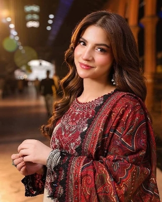 Picture of Hamim Fashion Digital Printed Stitched 3 Piece ​Cotton Silk Fabric  - Multicolor