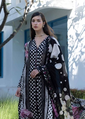 Picture of Hamim Fashion Stitched Collection Digital Print 3 piece  - Black