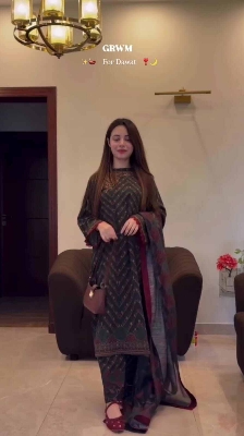 Picture of Hamim Fashion Stitched Collection Digital Print 3 piece  - Black