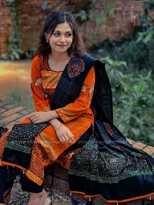 Picture of Hamim Fashion New Unstitch 3 Piece VIP Block Print Collection