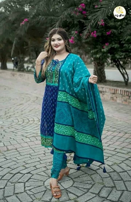 Picture of Hamim Fashion New Unstitch 3 Piece VIP Block Print Collection