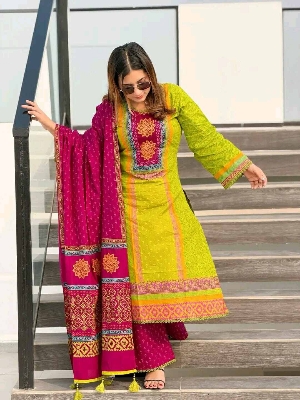 Picture of Hamim Fashion New Unstitch 3 Piece VIP Block Print Collection