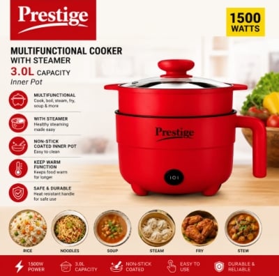 Picture of Prestige 3.0L Multifunction Electric Cooker with Steamer 1500W Non-Stick