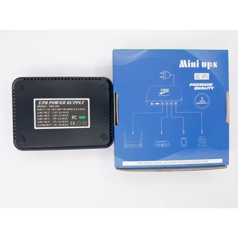 Picture of TRS Mini UPS 7500mAh (5V-9V-12V-12V Output) for Router, ONU, CCTV-Black