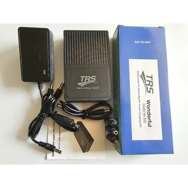 Picture of TRS Mini UPS 10400mAh (5V-9V-12V Output) with Adapter-Black