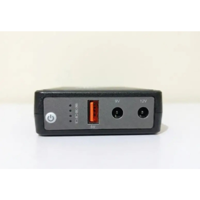 Picture of TRS Mini UPS 10400mAh (5V-9V-12V Output) with Adapter-Black