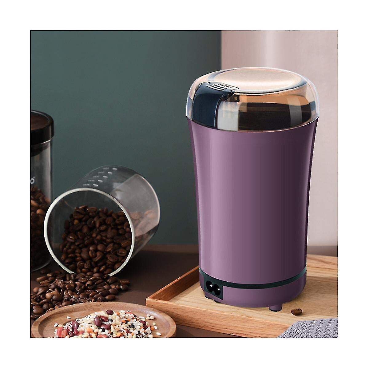 Picture of Mini Electric Coffee Grinder Coffee Grain Beans Spices Nuts Powder Mill Home Kitchen Salt Pepper Grinder - Multicolor