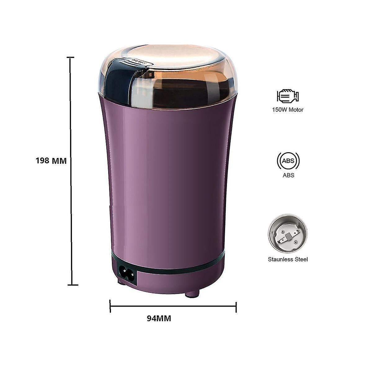 Picture of Mini Electric Coffee Grinder Coffee Grain Beans Spices Nuts Powder Mill Home Kitchen Salt Pepper Grinder - Multicolor