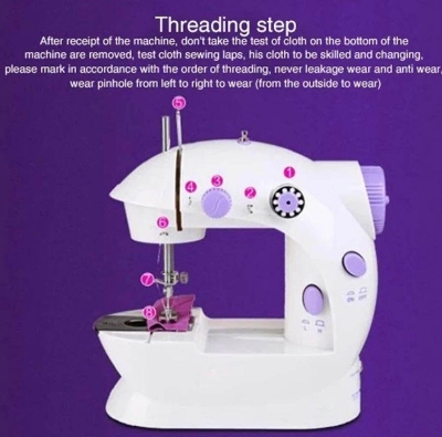 Picture of Mini Portable Handheld Electric Adjustable 2-Speed Sewing Machine - Multicolor