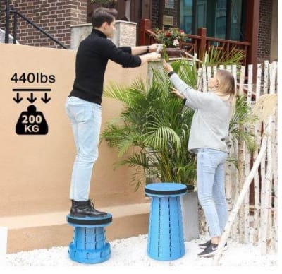 Picture of Outdoor Rainbow Folding Stool Portable Chair Adjustable Rainbow Retractable Stool Fishing Retractable Folding Stool Furniture 