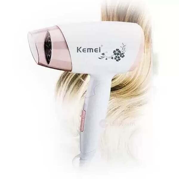 Picture of Kemei KM-3365 Hot And Normal Air Foldable Hair Dryer For Women - Multicolor