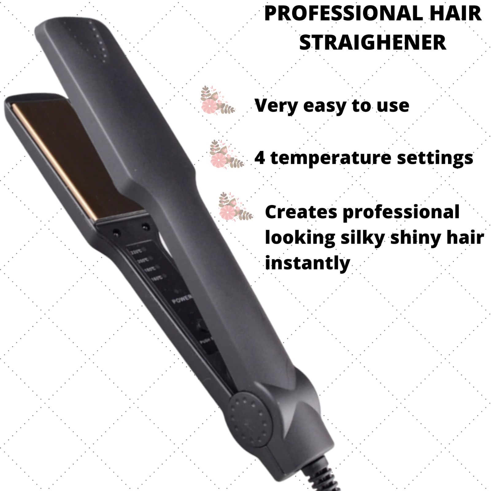 Picture of Kemei KM-329 Professional Straightening Irons Electric Beard Hair Straightener Flat Iron Fast Heating option - Multicolor
