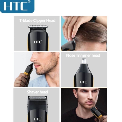 Picture of HTC AT-1322 Professional Clipper Trimmer Shaver 3 in 1 mens grooming care kit Rechargeable hair clipper - Trimmer