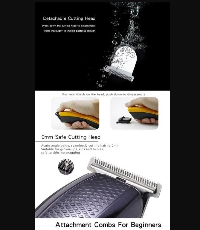 Picture of HTC AT-1210 Beard Trimmer And Hair Clipper For Men 45 min Runtime 4 Length Settings  (Blue) - Multicolor