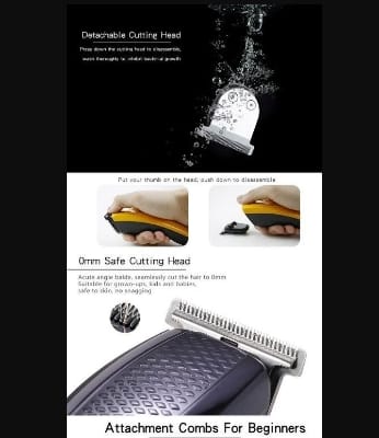 Picture of HTC AT-1210 Beard Trimmer And Hair Clipper For Men 45 min Runtime 4 Length Settings  (Blue) - Multicolor