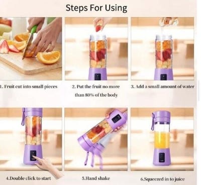 Picture of Mini Usb Rechargeable Portable Electric Fruit Juicer - Smoothie Maker - Blender Machine - Juice Maker 