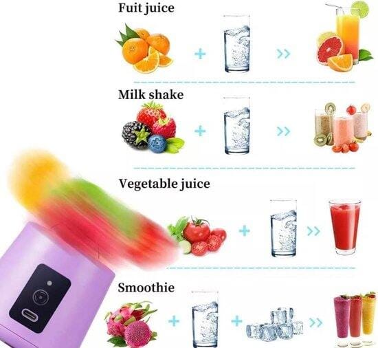 Picture of Mini Usb Rechargeable Portable Electric Fruit Juicer - Smoothie Maker - Blender Machine - Juice Maker 