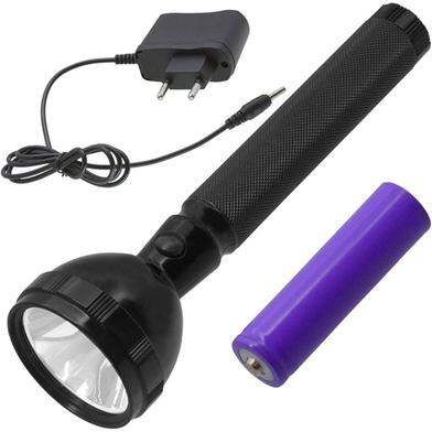 Picture of Jeepas JFL-2023 Rechargable LED Flashlight Torch Light - Black
