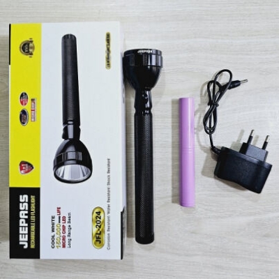 Picture of Jeepas JFL-2024 Rechargable LED Flashlight 4000mAh Torch Light - Black
