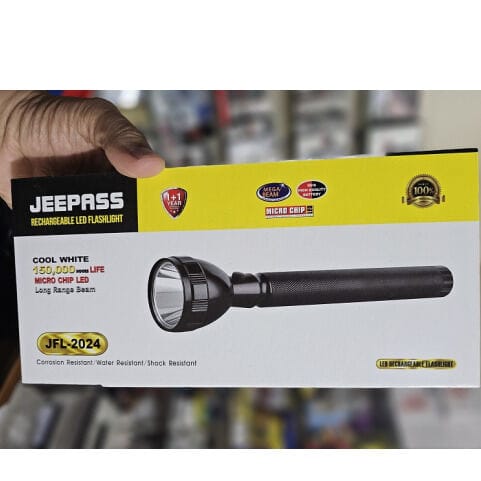 Picture of Jeepas JFL-2024 Rechargable LED Flashlight 4000mAh Torch Light - Black