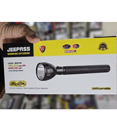Picture of Jeepas JFL-2024 Rechargable LED Flashlight 4000mAh Torch Light - Black