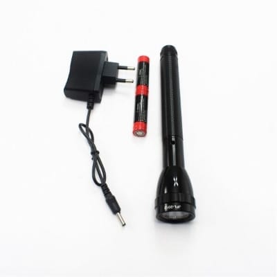 Picture of High Quality Rechargeable LED FlashLight- Black Jeepass Brand JFL-2022 - Black