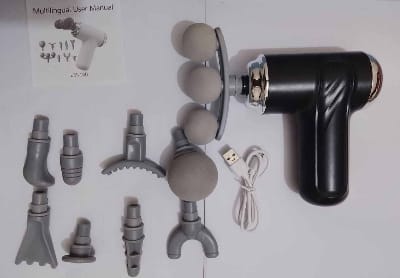 Picture of Facia Gun Pro Light Age Wireless Massage Gun 6 Speed Myofascial Therapy Device with Multiple Heads - Multicolor