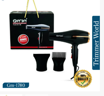 Picture of Gemei Gm-1780 Professional Hair Dryer for Women — 3000W Black - Multicolor