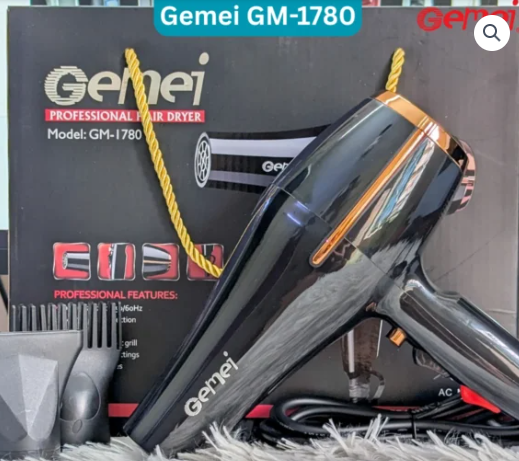 Picture of Gemei Gm-1780 Professional Hair Dryer for Women — 3000W Black - Multicolor
