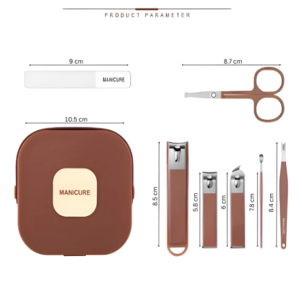 Picture of Manicure Portable Nail Clippers Set – 7-in-1 Grooming Kit - Multicolor