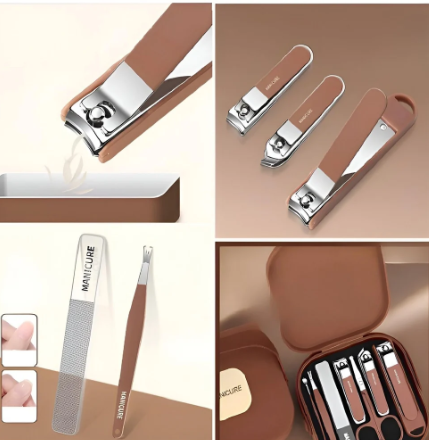 Picture of Manicure Portable Nail Clippers Set – 7-in-1 Grooming Kit - Multicolor