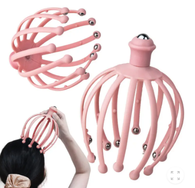 Picture of Claw Head Massage Stress Relief Hair Therapy Rolling Ball Scalp Massager Machine