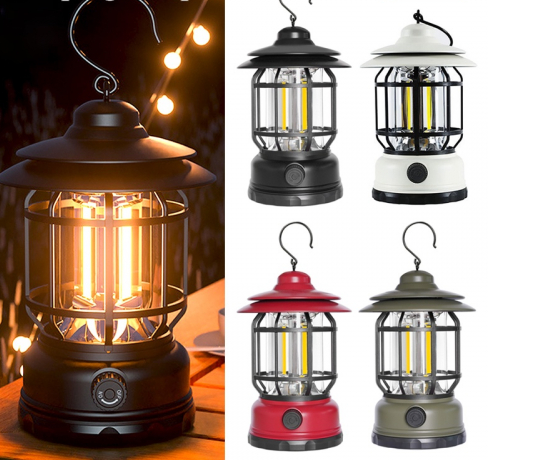 Picture of Camping Lanterns Protable Flashlights Led Night Light Portable Emergency Searchlight Hanging Light for Outdoor Camping Hiking,Fishing - Multicolor