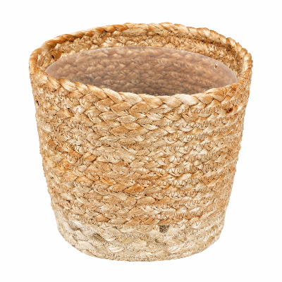 Picture of Gorgeous Handicrafts Planter round Jute natural S D26-PTP-001, TRANSPA