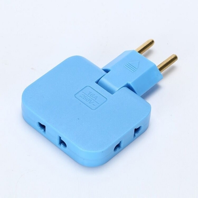 Picture of 3 in 1 Mutli Plug Travel Adapter Socket (3 Power Socket) High Power EU Bangladesh Standard 180° Rotating Coverter Socket AC Adapter